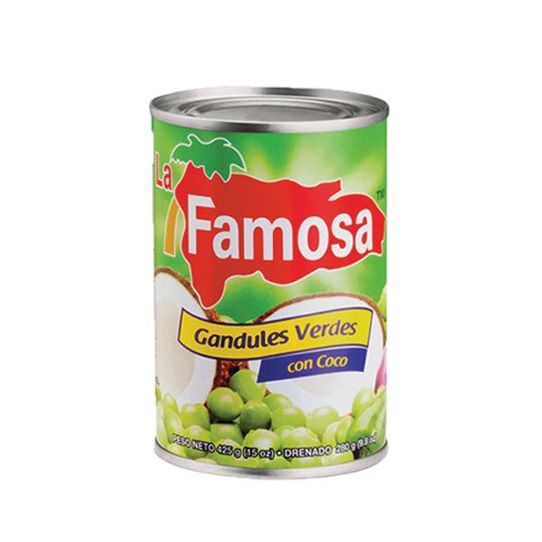 La Famosa Gandules con Coco 15 Onzas